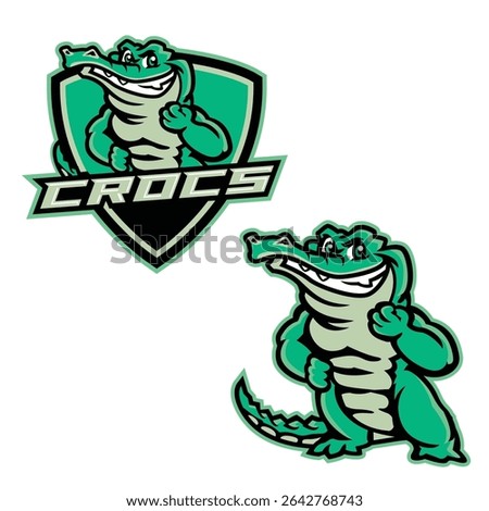 Crocs Sport Mascot Logo in Vector Illustration