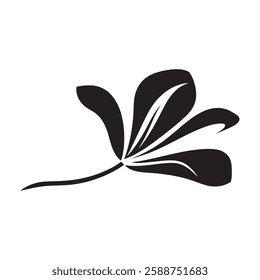 crocus flower silhouette vector icon illustration