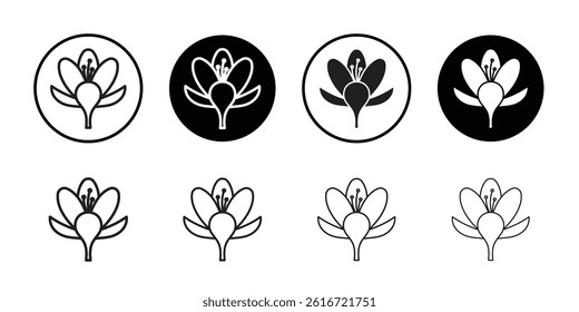 Crocus Icon Thin line illustration set