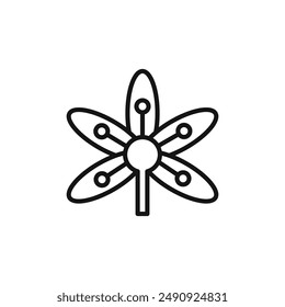 Crocus logo signo contorno de Vector