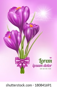 Kreuze. Schöne Frühlingsblumen. Vektorgrafik.