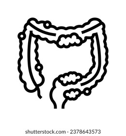 crohn disease gastroenterologist line icon vector. crohn disease gastroenterologist sign. isolated contour symbol black illustration