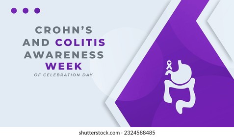 Crohn's and Colitis Awareness Week Celebration Vector Design Illustration for Background, Poster, Banner, Advertising, Greeting Card