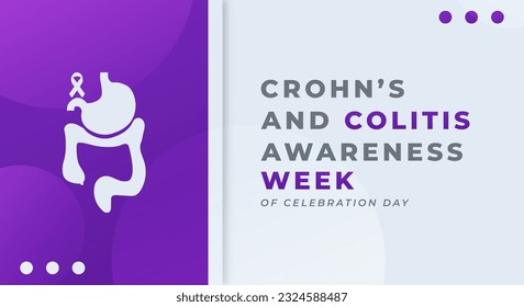 Crohn's and Colitis Awareness Week Celebration Vector Design Illustration for Background, Poster, Banner, Advertising, Greeting Card