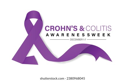 Crohn's and Colitis Awareness Week wird jedes Jahr im Dezember 1-7 Vektorgrafik Design beobachtet. Banner, Poster, Karte, Hintergrunddesign.