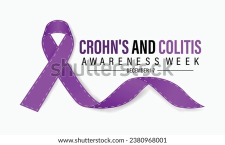Crohn's and Colitis Awareness Week is observed every year in December 1-7 Vector illustration design. Banner, poster, card, background design.