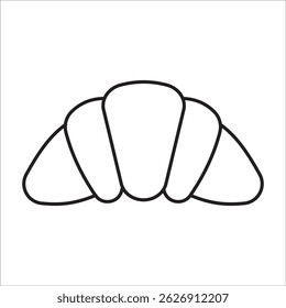 Croisant stock icon outline vector