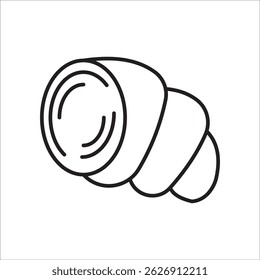 Croisant stock icon outline vector