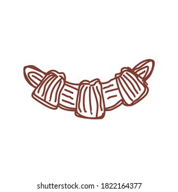 Croissant abstract sketch. Vector illustration