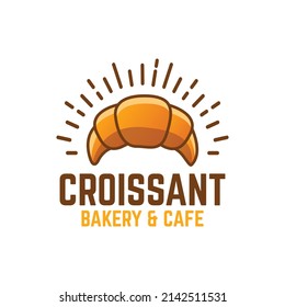 Logo de diseño vectorial de bakehouse croissant