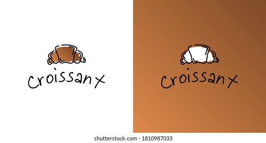 Croissant bakery emblem or logo with text Croissant Shop. For design, such as bakery and food market - Powered by Shutterstock - Get 15% off with code: PIKWIZARD15
