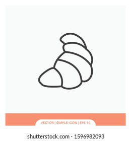 Croissant bakery Icon Vector Illustration