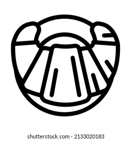 vector de icono de línea de panadería croissant. panadería de cruasanes. símbolo de contorno aislado ilustración negra