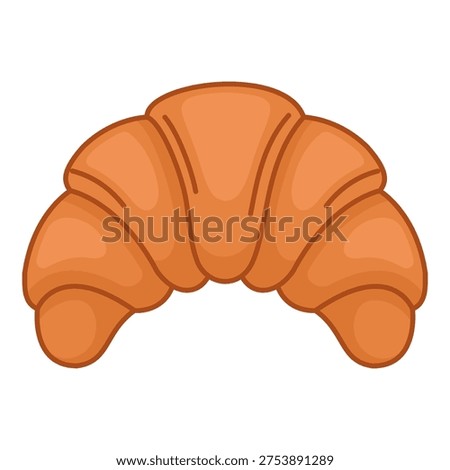 Croissant bakery pastry illustration vector icon isolated on white background