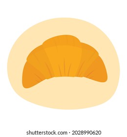 Croissant bakery pastry vector in cute icon illustration