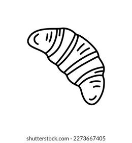 Croissant black line icon. Bakery. Pictogram for web page