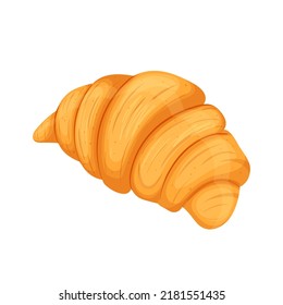 croissant bread cartoon vector. bakery, coffee breakfast, french food, chocolate cake croissant bread vector illustration