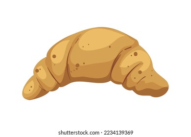 Croissant Brot-Design auf Weiß