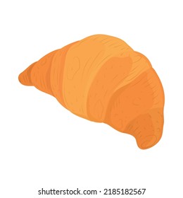 croissant bread flat icon isolated