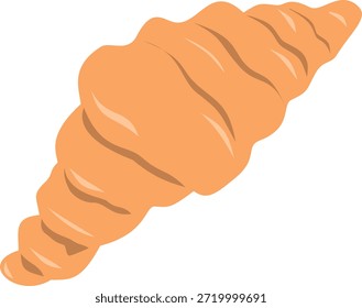 Ilustración vectorial plana de pan cruasán