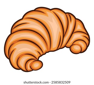 Croissant  bread  French bakery hand drawn illustration