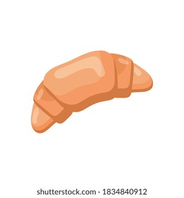 cruasán ícono de pan de diseño de panadería, tema de desayuno de tienda de alimentación Ilustración vectorial
