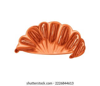 croissant bread icon flat isolated