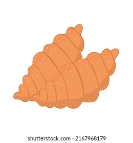 croissant bread icon isolated flat