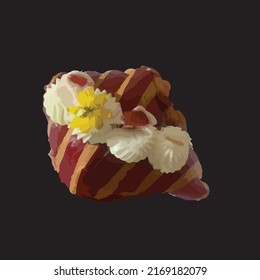 croissant bread isolated sweet french