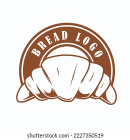croissant bread logo for bakery store