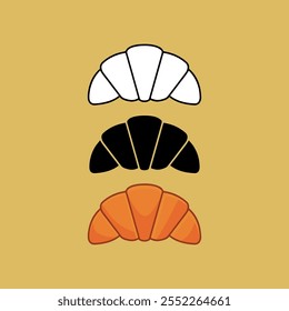 Croissant Bread Sweet Cake vector design