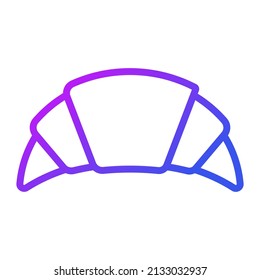 croissant bread vector Line Icon. Simple Creative vector Line Icon