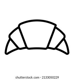 croissant bread vector Line Icon. Simple Creative vector Line Icon