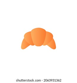 croissant Breakfast icon in gradient color, isolated on white 