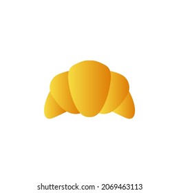 croissant Breakfast icon in gradient color, isolated on white 