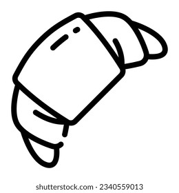 Croissant Cake Bakery Simple Line Icon Symbol Logo
