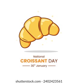 Croissant Cake Vector Illustration suitable for National Croissant Day