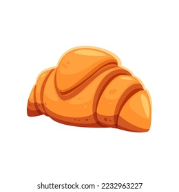 Croissant cartoon illustration. Croissant. Bakery, menu, food concept