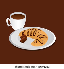 croissant with chocolate