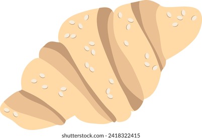 croissant. coffee cup and hot drink mug vector symbols. Coffee shop design elements. Cafe and restaurant . Eps 10