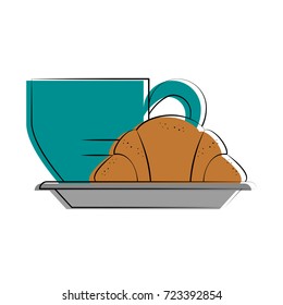 croissant and coffee pastry food related image 