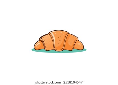 croissant delicious French vector illustration 