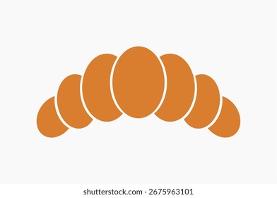 Ícone do elemento de design do croissant no fundo branco. Ilustração de vetor de símbolo de padaria.