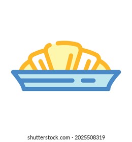 croissant dessert color icon vector. croissant dessert sign. isolated symbol illustration
