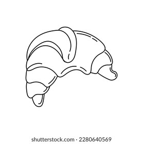 Croissant Doodle Coloring Book con vector para niños