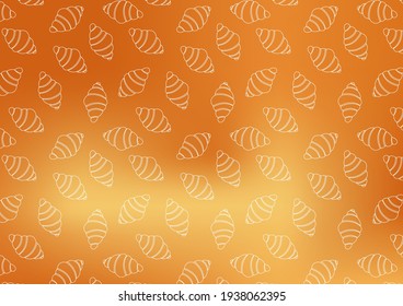 Croissant doodle symbol. Croissant pattern wallpaper.