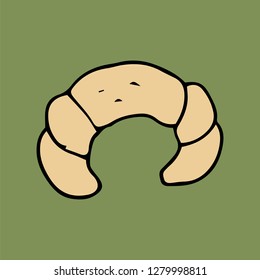 croissant. fast food. vector