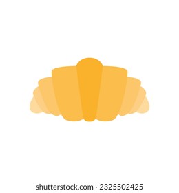 croissant flat design vector illustration. pastry icon