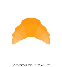 croissant flat design vector illustration. pastry icon