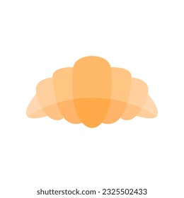 croissant flat design vector illustration. pastry icon